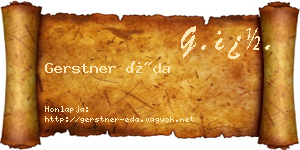Gerstner Éda névjegykártya